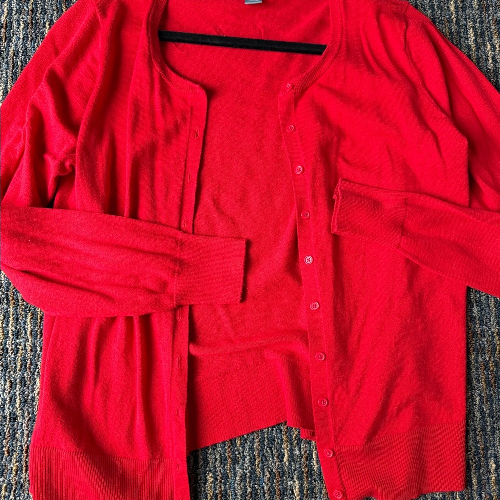 OLD Navy Women's Red Sweater Cardigan